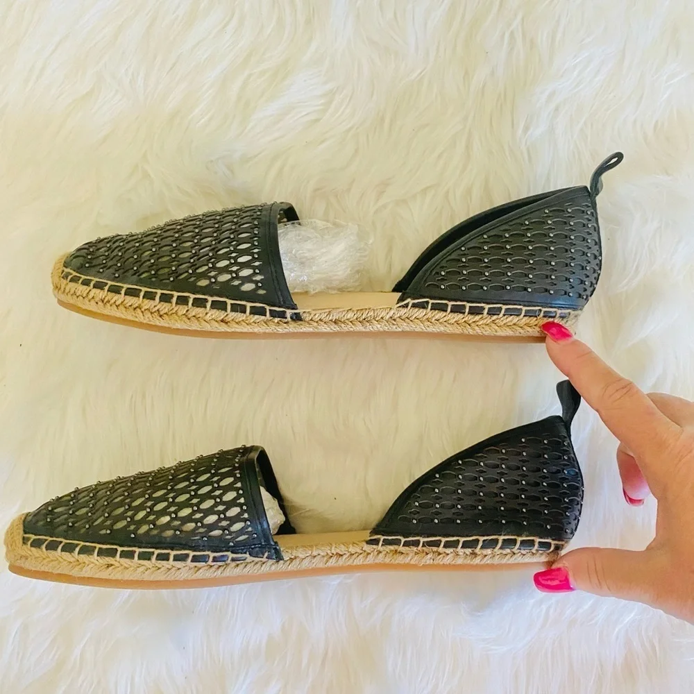 Via Spiga Bernadine d’Orsay espadrille in black, Sz. 10
